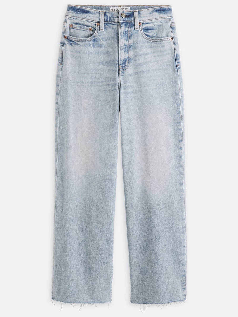 DAZE DENIM Pleaser Patch Pocket Wide Leg Ankle Jean in Miracle Wash